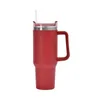 Stanley 40 oz de a￧o inoxid￡vel copo com al￧a de logotipo palha de palha grande capacidade de cerveja caneca em p￳ de garrafa em p￳ de camping ao ar livre bebida com isolamento de v￡cuo 0130