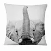 Oreiller Maison Oreillers Décoration Noir Et Blanc Animal Numérique Imprimé Taie D'oreiller Almofadas Decorativas Para Canapé Jeter 45 45cm