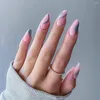 False Nails Women Fashion Artificial Detachable Manicure Tool Nail Tips Almond Wearable French Stiletto Fake