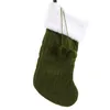 Christmas Decorations Knitted Stockings Santa Claus Candy Gift Bag Cable Knit Stocking Xmas Tree Hanging Ornament Fireplace Decoration