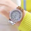 Wristwatches Women Watch 2023 Rhinestone Crystal Silver Dress Stainless Steel Clock Montre Femme