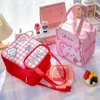 Storage Bags Kawaii Lunch Bag Cute Bear Picnic Travel Breakfast Box Girl Waterproof 4 Colors