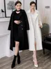 Płaszcze damskie wełniane płaszcze wełniane damskie średnio długość długości Temperament Smukły Lapel Hepburn w stylu jesieni i zimowej 2023