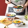 Bowls Bowl Household Single Ceramic Noodle Fruit Salad Creative Personality Rice Soup Dessert Tableware