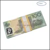 Novidade Jogos 50 Tamanho Prop Jogo Dólar Australiano 5/10/20/50/100 Aud Notas Cópia de Papel Falso Dinheiro Filme Adereços Drop Delivery Brinquedos Dh2N5X6EF