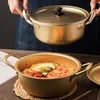 ボウルズアルミニウム素晴らしいスープ麺ボウルとふたキッチンガジェットポータブルポット多目的家庭用