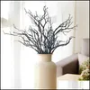 Fleurs décoratives couronnes arborescence séchée branche de la maison décoration de paon de paon corail branches en plastique fourchu plastique plantes artificielles mariage dr otwir