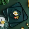 Plates 1Pc Nordic Square Tea Tray Plastic Storage Home Kitchen Fruit Dessert Serving Multi-function Decoration Plate