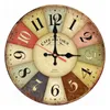 Väggklockor Creative Clock Number Wood Home Decor Modern Still Life Stickers Quartz Needle Watch Separates mode