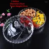 Piastre trasparenti piatti acrilici bacino di frutta di frutta caramelle a secco snack zucchero di nocciolo di accorciatore può andare in scatola con rivestimento di binari in plastica