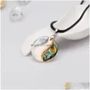 Collane con ciondolo Gioielli di moda Collana di conchiglie di abalone naturale Pendenti fatti a mano con consegna a goccia Dhzdf