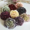 Decorative Flowers 8cm/10pcs Silk Artificial Peony Flower Head Fake Tiny Red Rose Wall Hanging Wedding Christmas Decors Fall Decoration