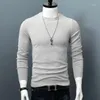 Мужские свитера 2023 Мужской стройный шерстяной свитер с длинным рукавом пулвер