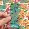 Present Wrap Package Stickers 10 Sheet/Pack Self Lime Paper Multi Purpose 90 30mm Santa Claus Söt inpackning Dekorativa julmärken