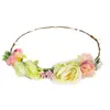 Dekorative Blumen 10 teile/los Frauen Kopfbedeckungen Große Tee Rose Blume Haarbänder Haarschmuck Für Braut Hochzeit Kopfschmuck