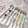 Keychains Mama Wood Beads Key Rings for Women Silicon Pärled Letters Tassel Keychain Mother Day Gift