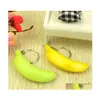 Schlüsselanhänger Lanyards 6x2cm Mini-LED-Licht-Taschenlampe Banane Schlüsselringe Kreation Safe Bag Telefon Auto Anhänger Schlüsselbund Weihnachten Spielzeug Geschenke 3 DHA9B