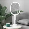 Pest Control Electric Swatter laddningsbara nya två i en hushållssäkerhet Super Myggdödande lampa litiumbatteri 0129