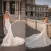 Sexig spets sjöjungfru bröllopsklänningar älskling appliced ​​strand brudklänning boho country berta 2023 backless vestido de novia