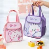 Bolsas de almacenamiento Kawaii Lunch Bag Cute Bear Picnic Travel Breakfast Box Girl Impermeable 4 colores