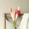 Fleurs décoratives Real Touch Calla Lily Branche Faux Bouquet de fleurs PU Artificielle INS Style Table Maison Décoration de mariage Décor d'automne
