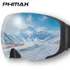 Outdoor Eyewear PHMAX Magnetic Ski Goggles Winter AntiFog Snowboard DoubleLayers UV400 Protection Snowmobile Skiing Glasses 230130