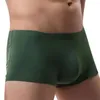 Mutande da uomo U Convex Ice Silk Fashion Mutandine senza cuciture Boxer super sottile