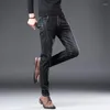 Mäns jeans 2023 Autumn Trendy Elegant Men's Slim Fit Luxury Leggings Stretch Stylish Pants Long Trousers 21Q5637