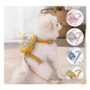 Colliers de chien Laisses Ups Animaux mignons Laisse Chat Chiens Chaîne Sac à dos en forme de I Sangle de poitrine Fournitures pour animaux de compagnie Livraison directe Maison Jardin Dhoar