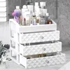 Boîtes de rangement, étui à cosmétiques pour la maison, grand organisateur de maquillage féminin, tiroir, boîte à bijoux, armoire de beauté, organisateurs de soins de la peau, accessoires