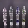 Le moins cher verre NC Kit fumer pipe à eau 14mm femelle Dab paille plates-formes pétrolières Banlancer verre brûleur à mazout tuyau avec clip en plastique Dhl gratuit