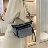 Borse portaoggetti Borsa da cintura in vita con strass squisito alla moda Borsa a tracolla da donna con tracolla larga a tracolla