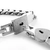 Bangle 2Pcs Tone Stainless Steel Lover Heart Love Lock Bracelet With Key Bangles Kit Couple Gift