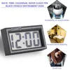 Table Clocks Black Mini Digital LCD Car Dashboard Desk Date Time Calendar Small Clock Home Decoration