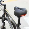 Saddles WEST BIKING MTB Bicycle Painless Saddle With Waterproof Safety Taillight Cycling Soft Thicken Foam Seat Mountain Bike Cushion 0130