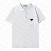 T-shirts voor heren Korte polo's Shirt Pocket Tees T-shirts Heren Designer herenoverhemd Top met geometrische opdruk Maat S-XXL 2 kleurenoptie