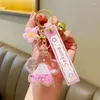 Schlüsselanhänger Kawaii Sakura Auto Schlüsselanhänger Frauen Männer Anime Personalisierte Schlüsselanhänger Moto Schmuck Freund Paar Match Bag Charm Schlüsselanhänger