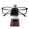 Jewelry Pouches Old Butler Man Watch Stand Ring Glasses Holder Storage Table AXYD