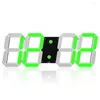 Väggklockor LED Digital Crystal Electronic Remote Control Jumbo 3D Calendar Clock Living Room Decoration