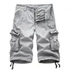 Men's Shorts Summer Army Military Work Casual bermuda Loose Cargo Men Fashion Overall Trousers NO BELT 230130