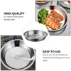 Bowls Bowl Steel Stainless Serving Mixing Metal Heavy Plates Duty Plate Camping Dinner Salad Dish Forfeeding Fruit Dishes Soup