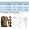 Herrtröjor Stylish Pullover Top Men t-shirt överdimensionerade botten-skjortor långärmade knappar Crew Neck Solid Color Mens T-shirtsmen's