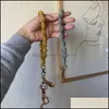 Keychains Lanyards Boho Bag Accessories Rame Wristlet Wrist Lanyard Strap Keyring Armband Blandade f￤rg Rames Braided Key FOB 44 DHCMN
