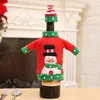 Christmas Decorations Decoration Wine Bottle Set Embroidery Cartoon Holiday Gift Packaging Bag Clothes