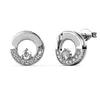 Kolczyki na stadninie Trendy 2,5 mm Moissanite Circle Women S925 Silver D Color VVS1 Diamond Ear Studs Pass Prezent