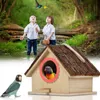 Bird Cages High Quality Wood s Nest Hummingbird House Box Hanging Decoration Creative WallMounted Wooden Outdoor 230130