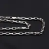 Correntes 5mm S925 Sterling Silver Chain Chain Colar Men Masculino Puro Retângulo Taângulo Cruzada Cruzada de Jóias para Presentes