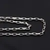 Chaînes 5mm S925 Sterling Silver Chaîne à damier Collier Hommes Mâle Pur Thai Rectangle Croix Lien Bijoux CadeauxChaînes