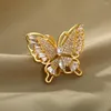 Trouwringen Rhinestone Butterfly For Women Girls Zirkoon Crystal Engagement Ring Verstelbaar Openning Kpop Jewelry Cadeau