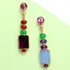 Studörhängen Designer Fashion 925 Sterling Silver Jewelry Glass Beads Party 1st Earring